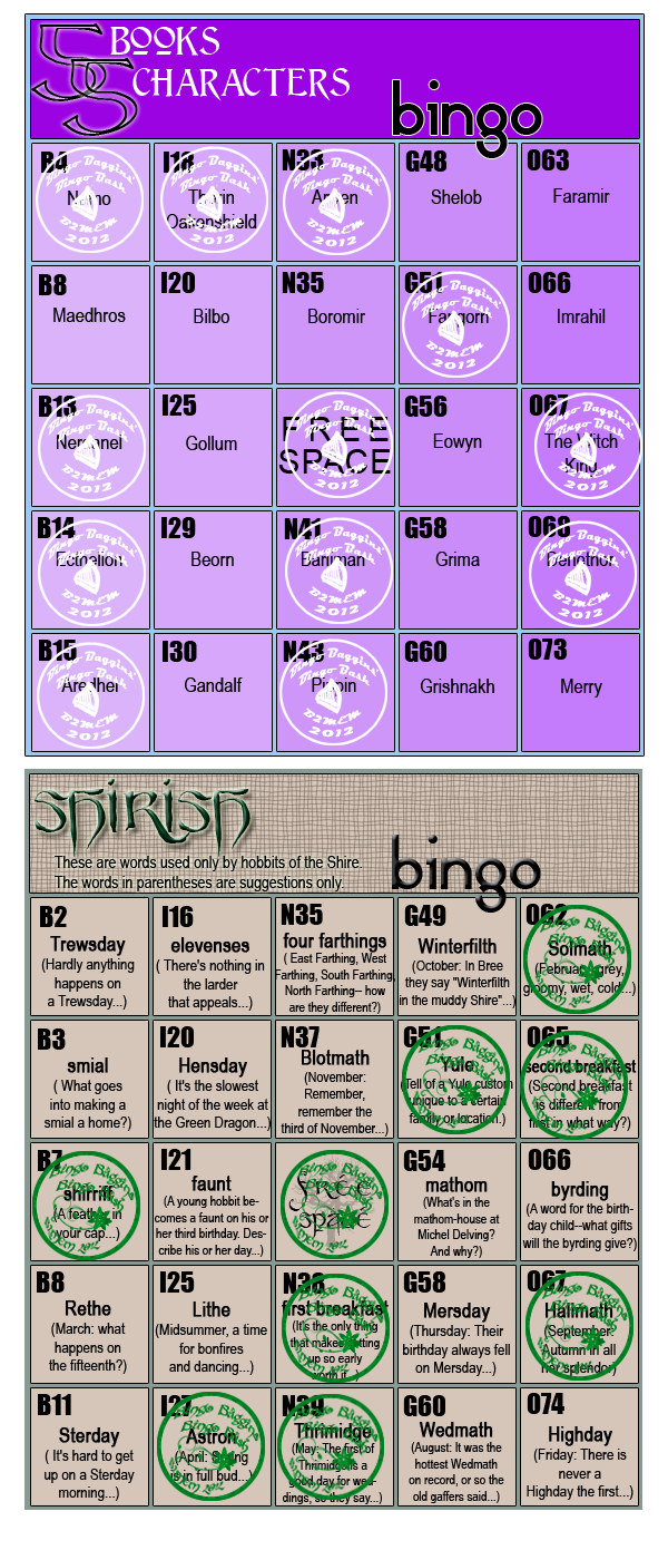Larner's Bingo Cards