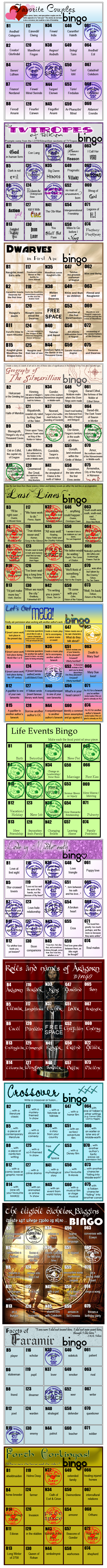 Libby's Bingo Cards