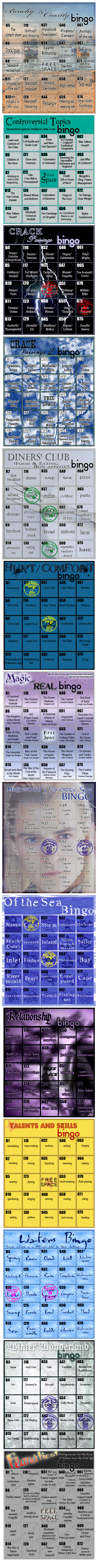 Olorime's Bingo Cards