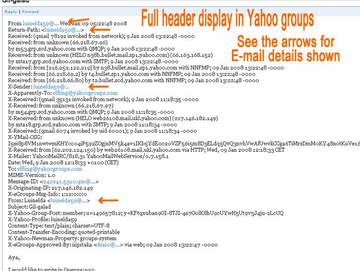 How Email Addresses Appear When Viewing Source Detail