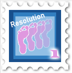 January 2020 New Years Resolution challenge creator stamp with footprints