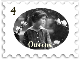 April 2021 Queens of the Quill SWG challenge stamp - Portrait of Edna St. Vincent Millay