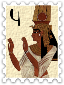 April 2017 Woman's Sceptre SWG challenge stamp - illustration of the ancient Epytian queen Nefertari