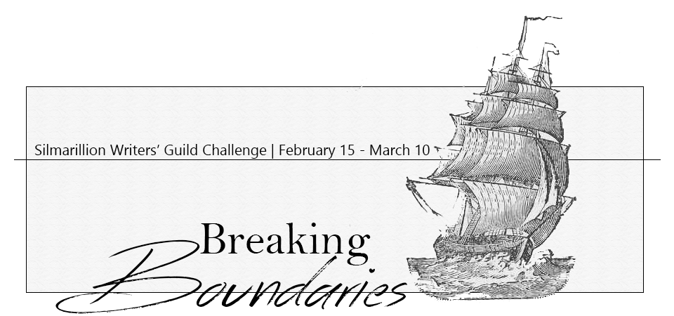 February 2018 Breaking Boundaries SWG Challenge banner showing a line drawing of a sailing ship