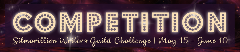 May 2018 SWG challenge banner reads Competition in a font that resembles theatrical lights