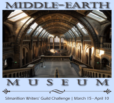 March 2018 SWG Middle-earth Museum challenge banner showing the interior of a museum