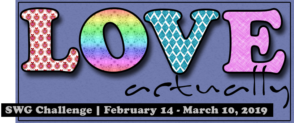 February 2019 SWG challenge Love Actually banner