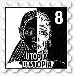 August 2020 Utopia-Dystopia SWG challenge stamp - black and white Maedhros half healthy and half scarred