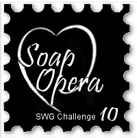 October 2020 Soap Opera SWG challenge stamp - white heart on black background