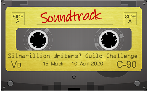 March 2020 SWG challenge Soundtrack banner with a cassette tape