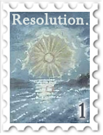 January 2021 New Years Resolution SWG challenge stamp - sun rising over water