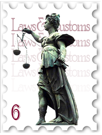 June 2020 Laws and Customs SWG challenge stamp - Justice statue