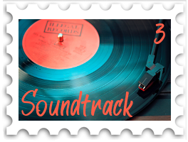 March 2020 Soundtrack SWG challenge stamp - photo of a record with a brightly colored label