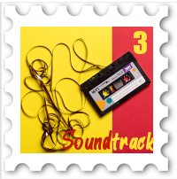 March 2020 Soundtrack SWG challenge stamp - cassette tape unraveled