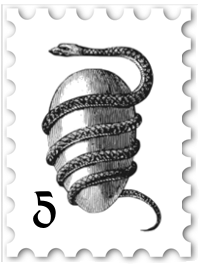 May 2020 Archetypes SWG challenge stamp - snake wrapped around an egg