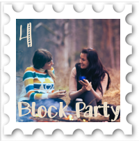 April 2020 Block Party SWG challenge stamp - two people at a campfire