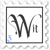 March 2021 Words of Wit and Wisdom SWG challenge stamp - text "Wit"