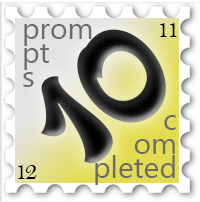 November/December 2017 30-Day Character Study SWG Challenge stamp - large numerals "10", smaller text "prompts completed"