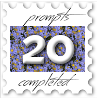 November/December 2017 30-Day Character Study SWG Challenge stamp - large 3D numerals "20", smaller text "prompts completed"