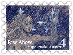 April 2018 Rise Above SWG challenge stamp - Drawing of Varda and her stars