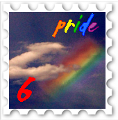 June 2019 Pride SWG Challenge Stamp - chalk drawing of a rainbow partially behind a cloud