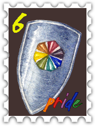 June 2019 Pride SWG Challenge Stamp - drawing of the shield of the House of the Heavenly Arch