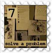 July 2019 Solve A Problem SWG challenge stamp - Bulletin board with poetry, notes, and art tacked up