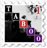 January 2017 Taboo SWG challenge stamp - Text "Taboo" in diagonal bingo squares