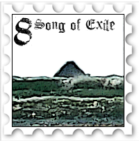 August 2017 Song of Exile SWG challenge stamp - Grainy monochrome photo showing a mountain rising from the sea