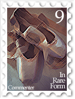 September 2019 In Rare Form SWG challenge stamp - Pair of ballet shoes