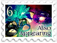 June 2022 Also Appearing SWG challenge stamp - a green carnival mask