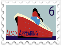 June 2022 Also Appearing SWG challenge stamp - a red cruise ship
