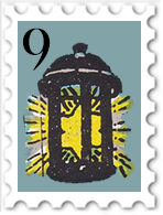 September 2022 Major Arcana challenge stamp - a lantern shining bright yellow light