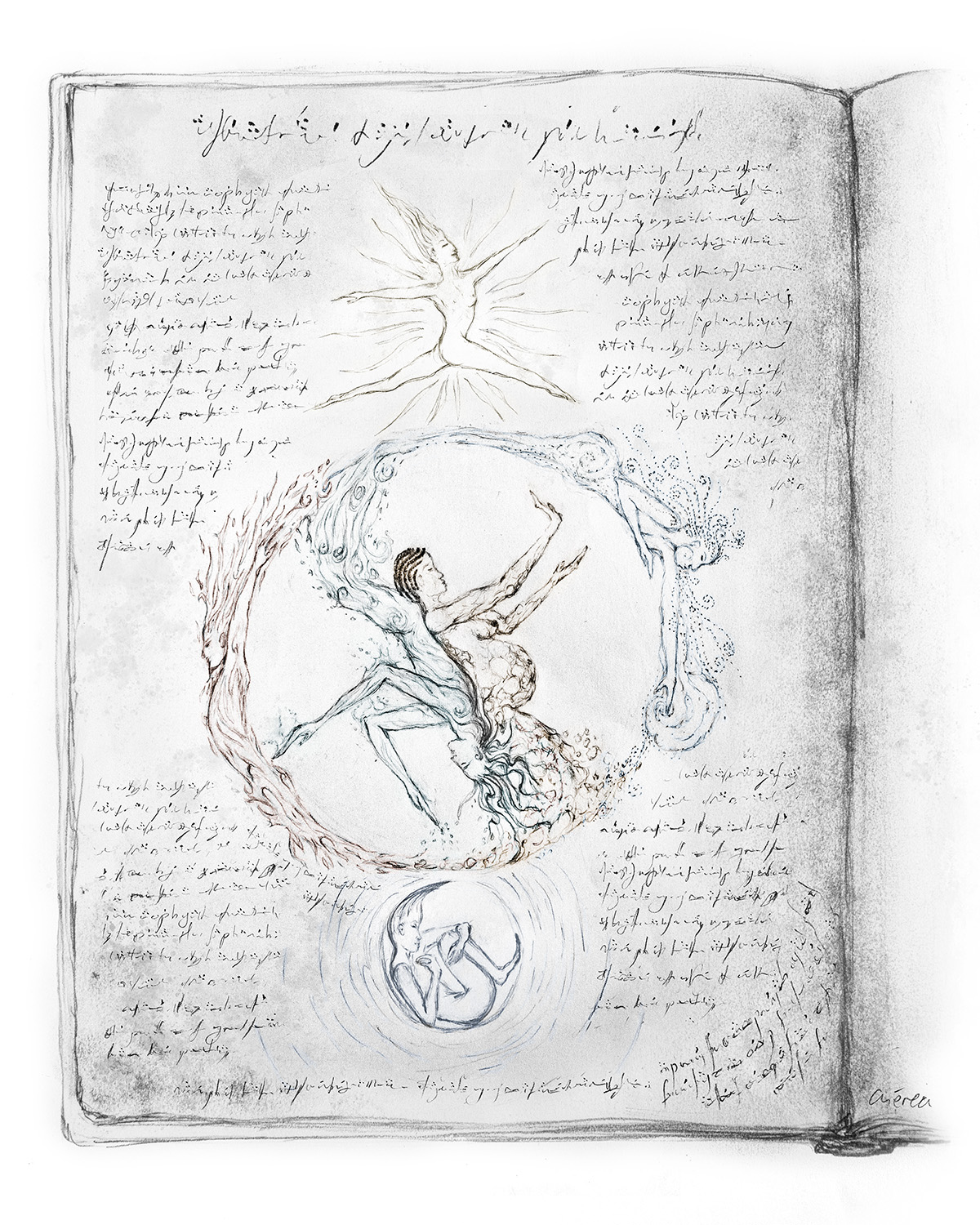 Illustration of a page from a manuscript