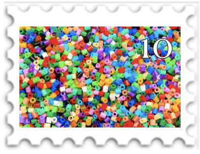 October 2023 Experimental SWG challenge stamp - photo of a large mass of brightly colored plastic beads