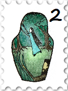 February 2024 Meet & Greet SWG challenge stamp -  illustration within the silhouette of a nesting doll, showing Beren coming upon Luthien dancing