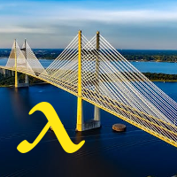 yanta tengwa with a photo of the Dames Point Bridge, in which the cable-stayed bridge appears to be bright yellow