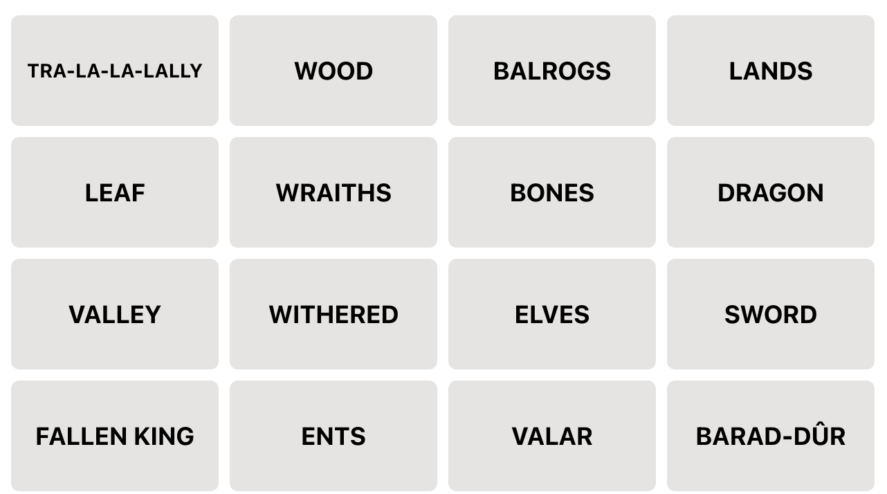 Tolkien Connections #2 - click to play