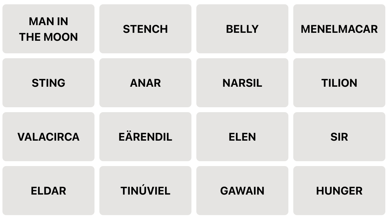 Tolkien Connections #1 - click to play