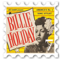 July 2025 Swinging 40s SWG challenge stamp - Billie Holiday album cover