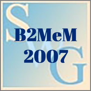 B2MeM 2007 with the old SWG logo in the background