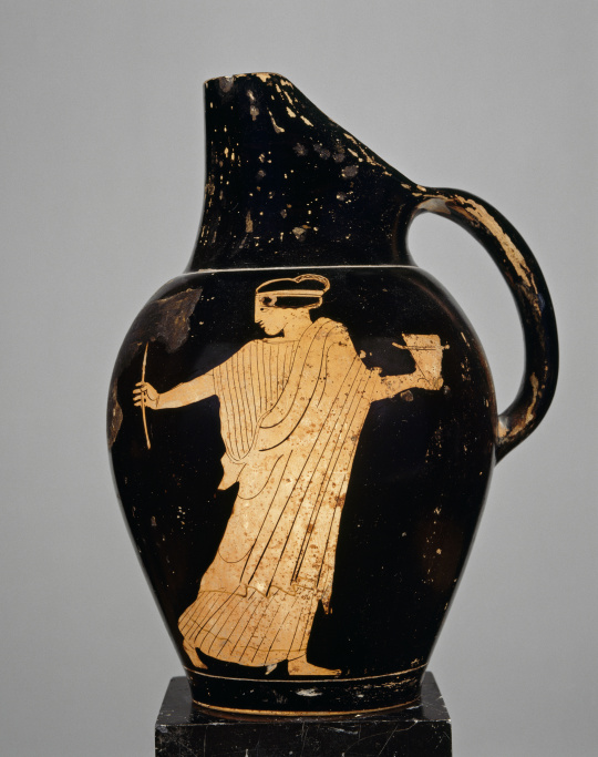 Circe with skyphos and wand, Athenian red-figure oinochoe C5th BC