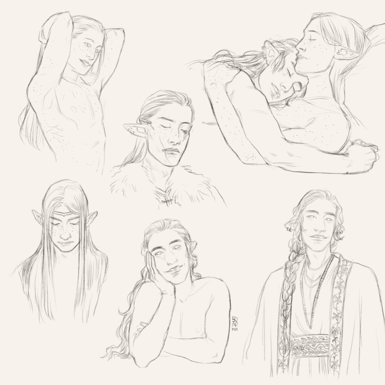 Russingon Sketches by Dorothea/busymagpie