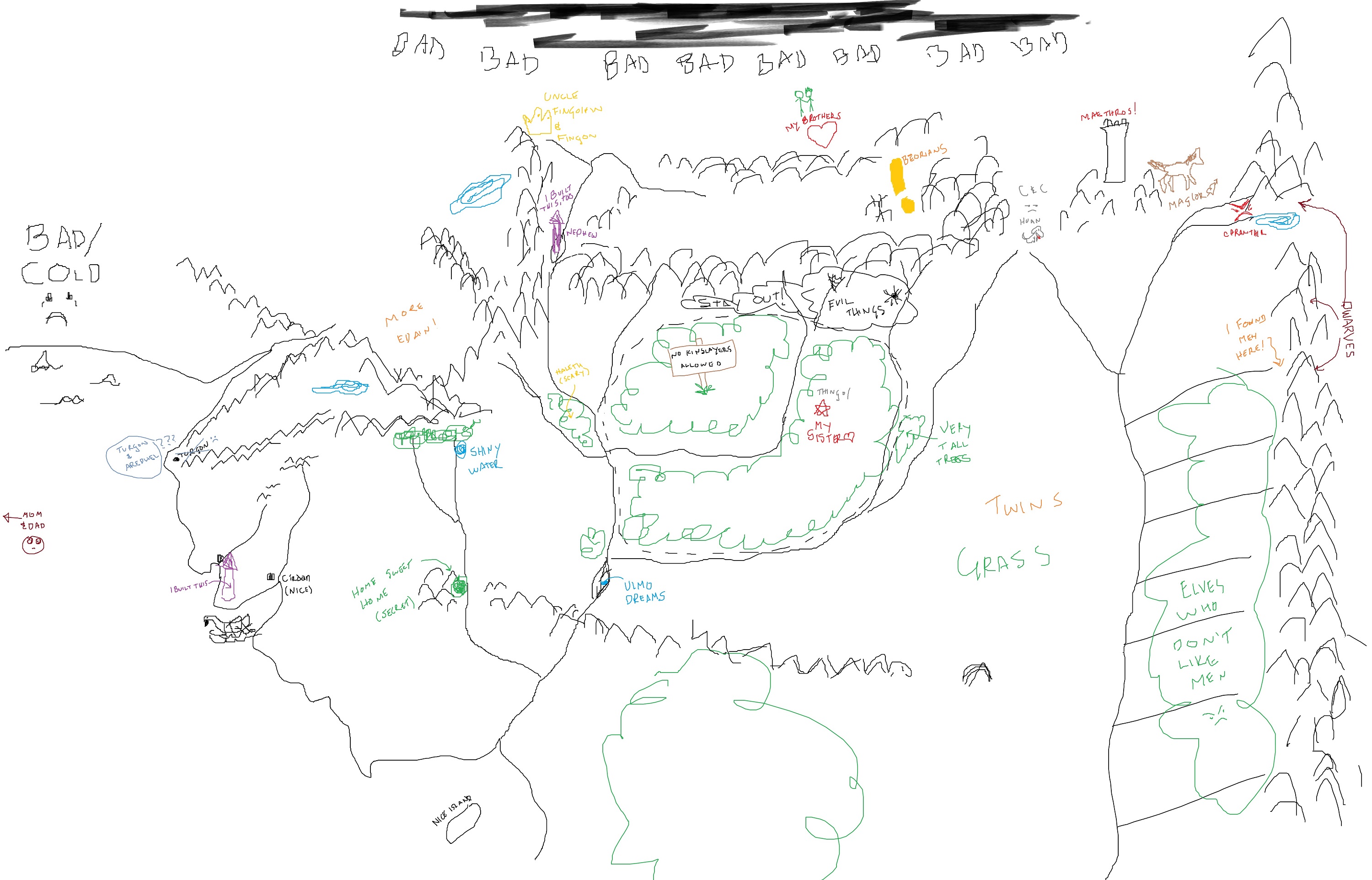 Finrod's Map by Cuarthol