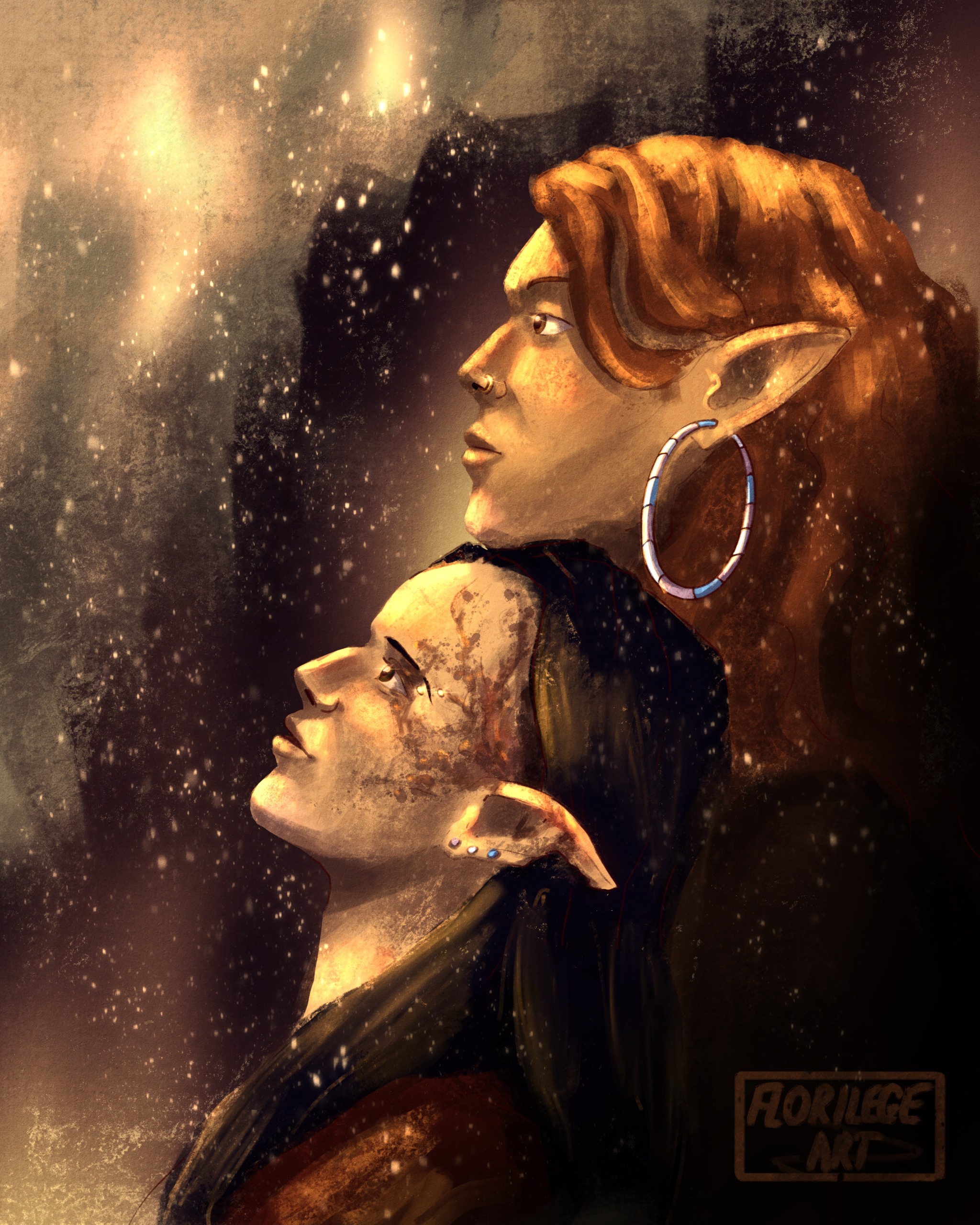Forgiveness, can you imagine? (T4T Fëanor & Nerdanel during the Dagor Dagorath) by Florilege Art