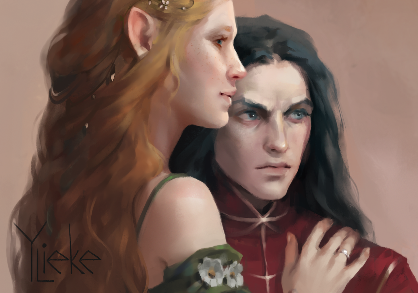 Fëanor and Nerdanel by Ylieke