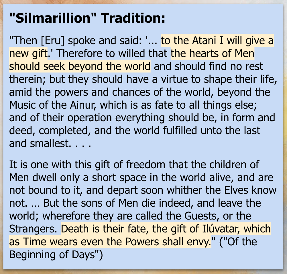 QUOTES FROM THE SILMARILLION –