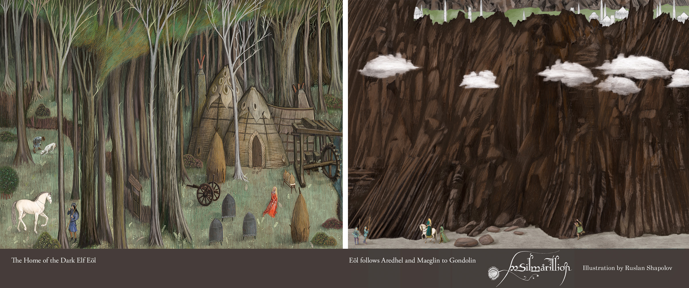 The home of the Dark Elf, Eöl; Eol follows Aredhel and Maeglin to Gondolin