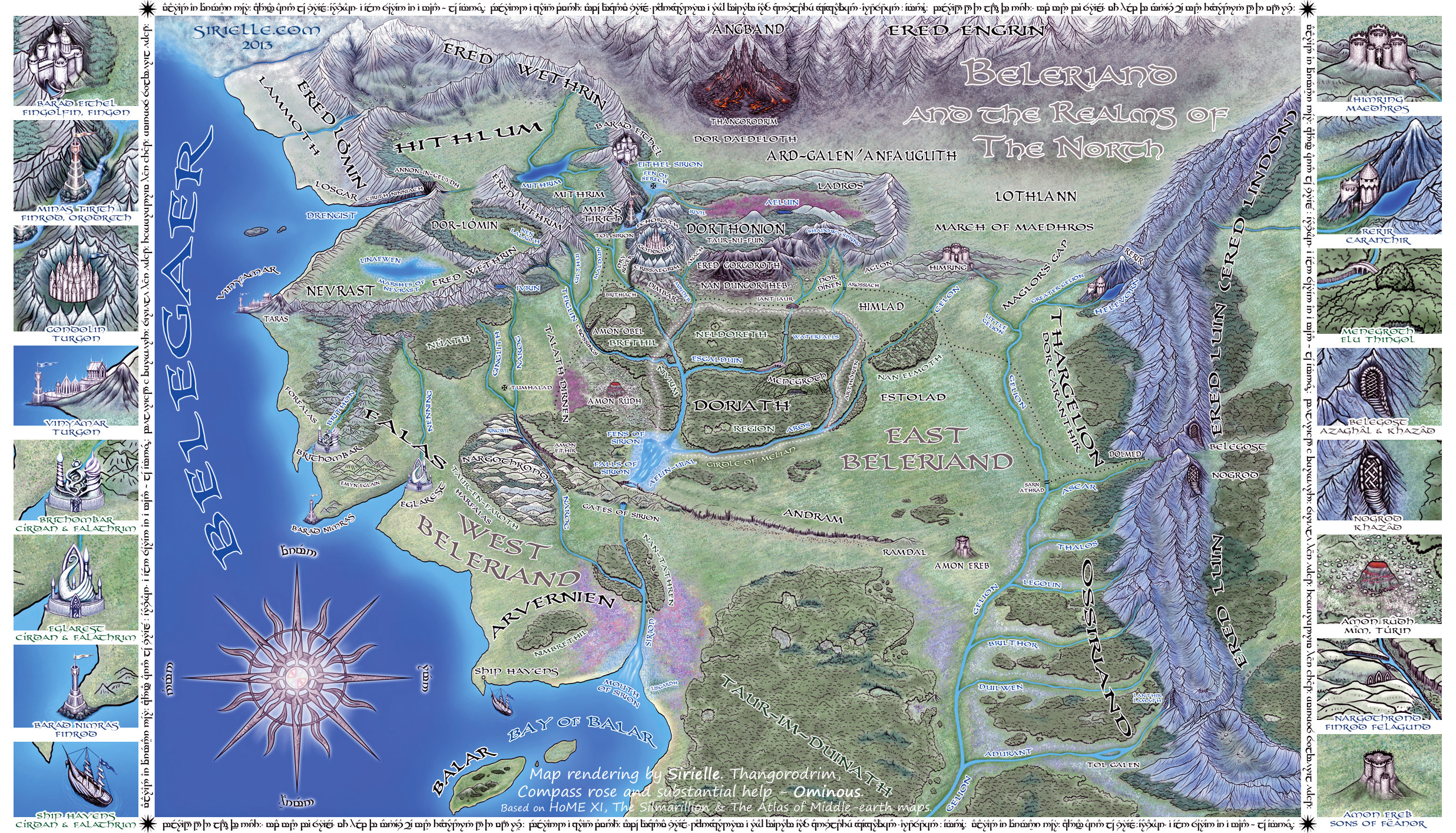 Beleriand and the Realms of the North by Sirielle