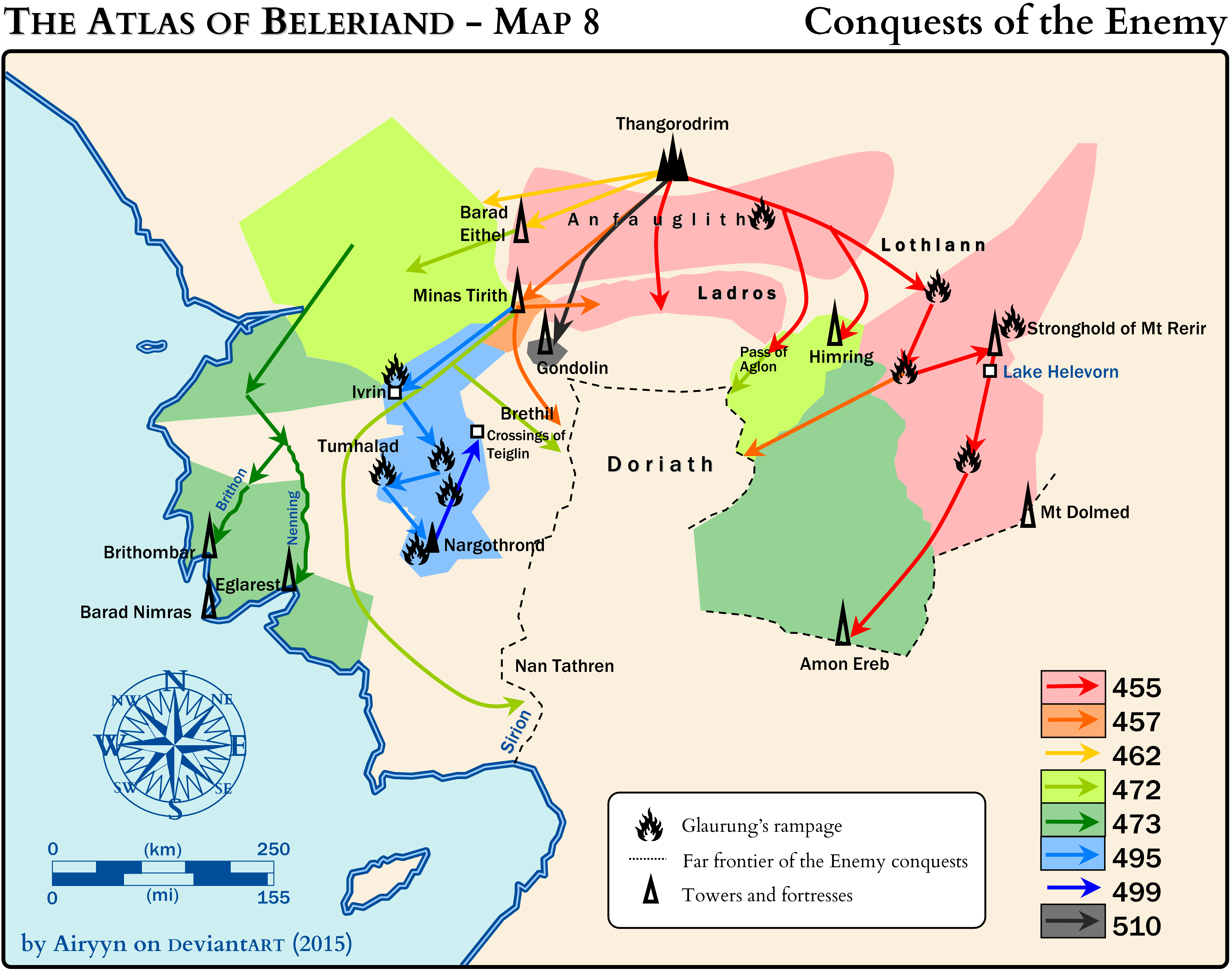 The Atlas of Bleriand: Conquests of the Enemy